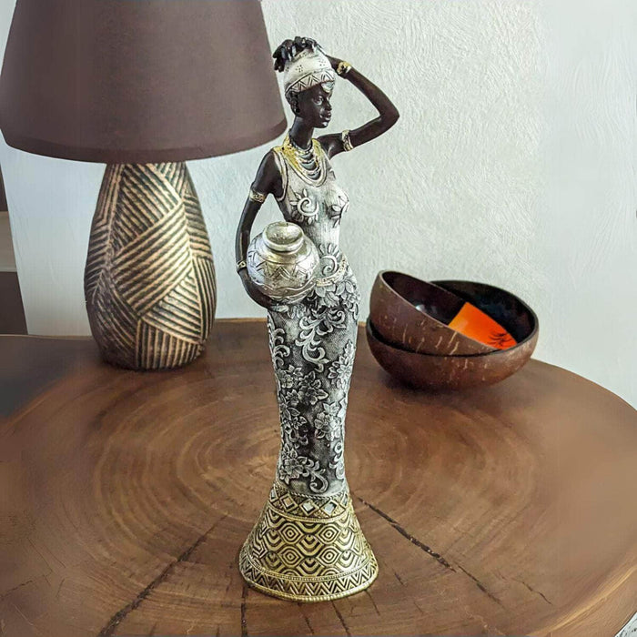Adorno mujer africana 31 cm 1856886174416