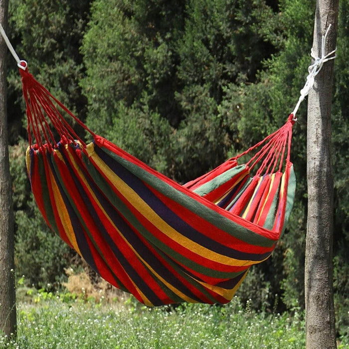 Hamaca de algodón multicolor 2 plazas 180x150 cm 20PXP523-AMAVER