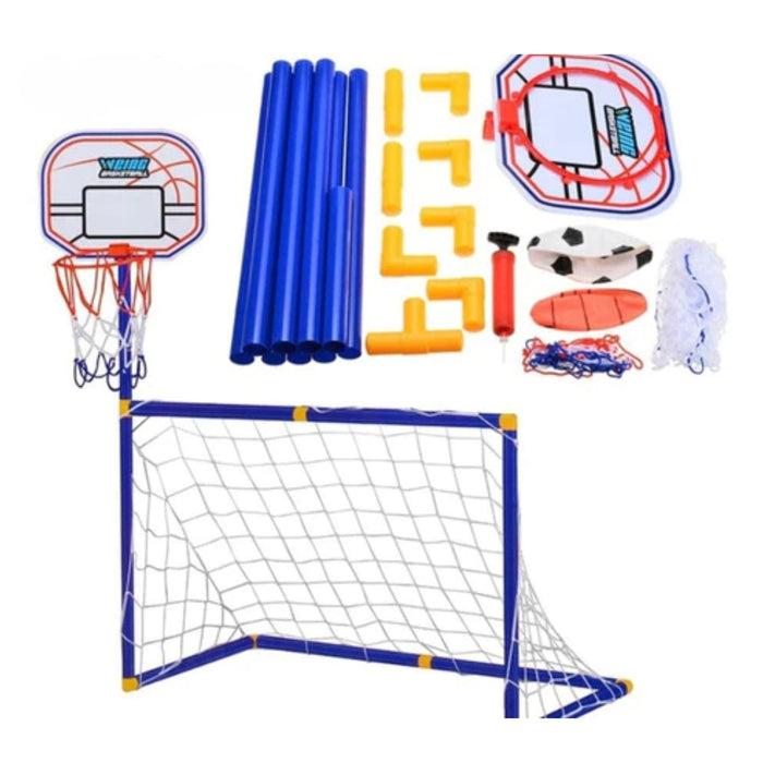 Mini arco de fútbol y basquetbol juego 2 en 1