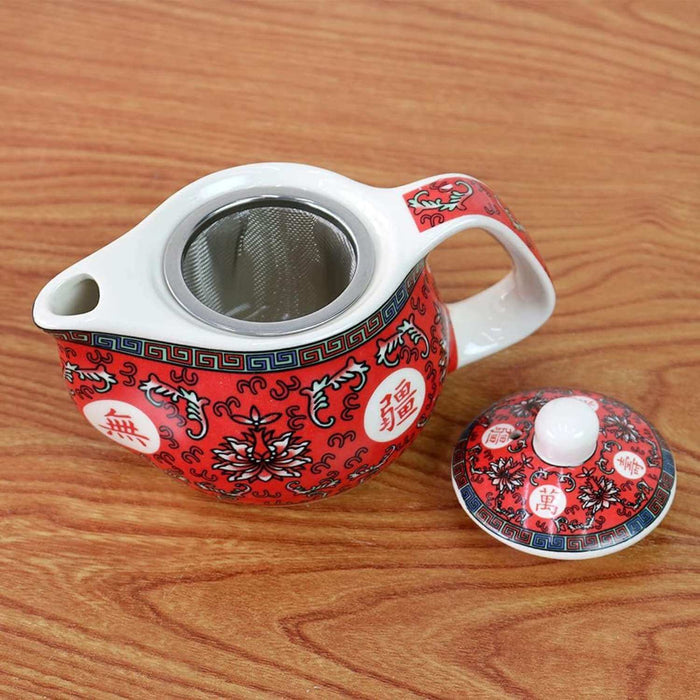 Tetera de cerámica roja 200 ml