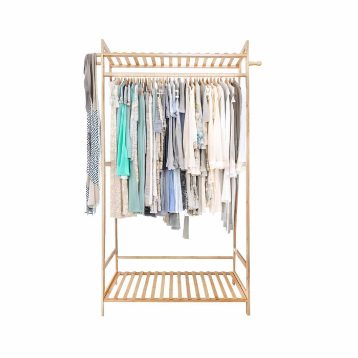 Perchero organizador de madera 80x40x145 cm