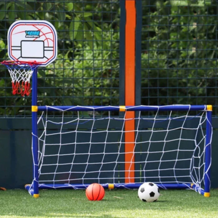 Mini arco de fútbol y basquetbol juego 2 en 1