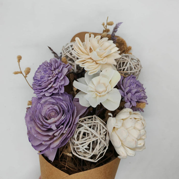Arreglo Cono Flores Surtidas Lavanda 25-6924