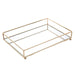 Bandeja rectangular de vidrio y metal vintage 21FXP2259