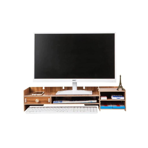 Base de monitor organizador para escritorio multiuso café 20LXP207-CAFE