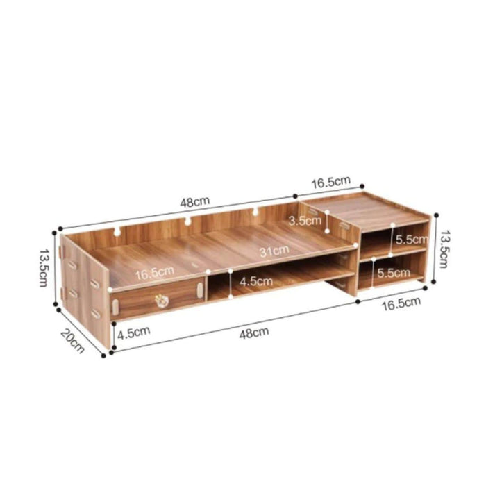 Base de monitor organizador para escritorio multiuso café 20LXP207-CAFE