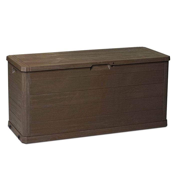 Baúl italiano organizador de jardín 117x45x56 280l café 164-CAF