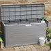 Baúl italiano organizador de jardín 117x45x56 280l gris 164-GRIS1