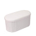 Baúl plegable ovalado bouclé crema DDT6258blanco