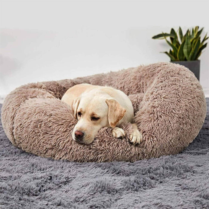 Cama para mascotas ultra suave 90 cm beige