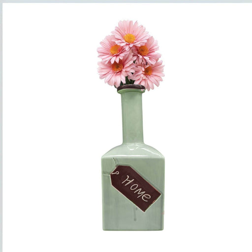 Botella decorativa de cerámica verde menta 31 cm 2016022600478c