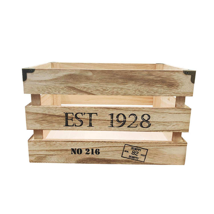 Caja de madera con remache vintage L Y17XP0362