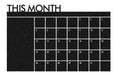 Calendario sticker pizarra agenda para pared 60x90 cm 20JXP1006-NEGRO