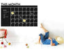 Calendario sticker pizarra agenda para pared 60x90 cm 20JXP1006-NEGRO