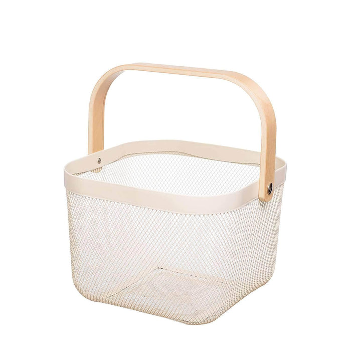 Canasto de metal multiuso blanco CDX177