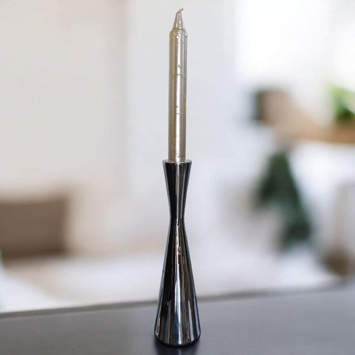 Candelabro de metal plateado 22 cm 21HXP784-PL