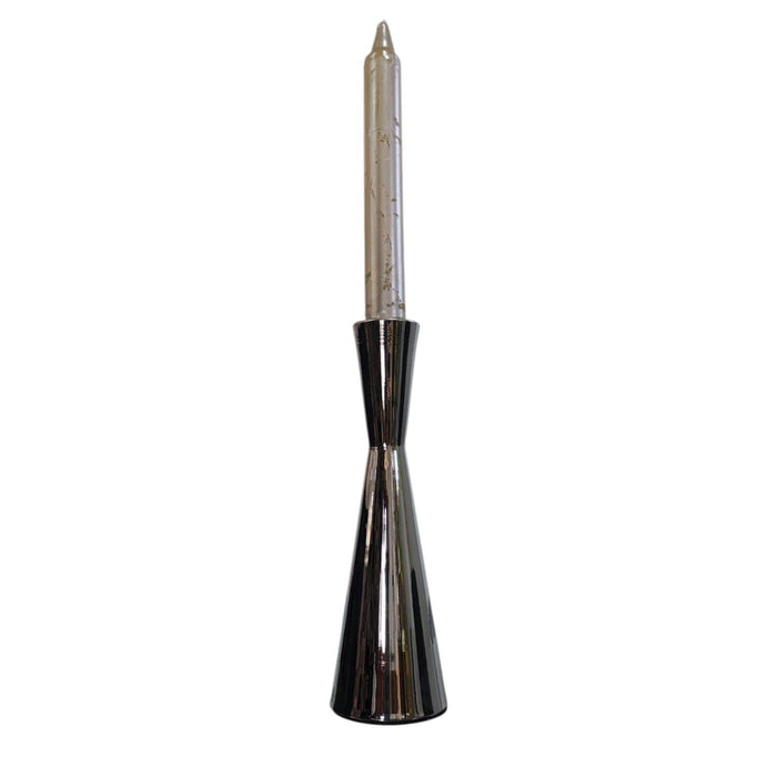 Candelabro de metal plateado 22 cm 21HXP784-PL