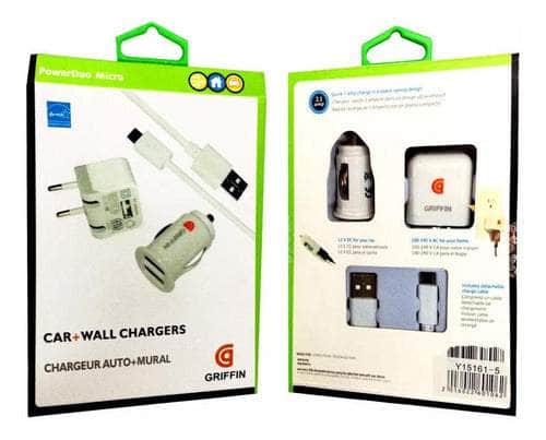 Cargador de celular para automovil y corriente doble USB 2016022601062