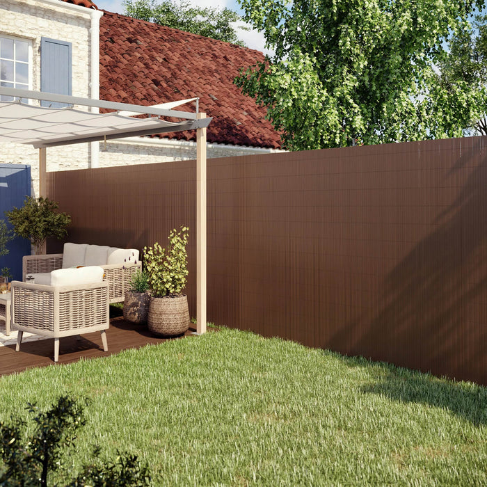 Cierre de terraza y jardín PVC café 1x3 m DDX066