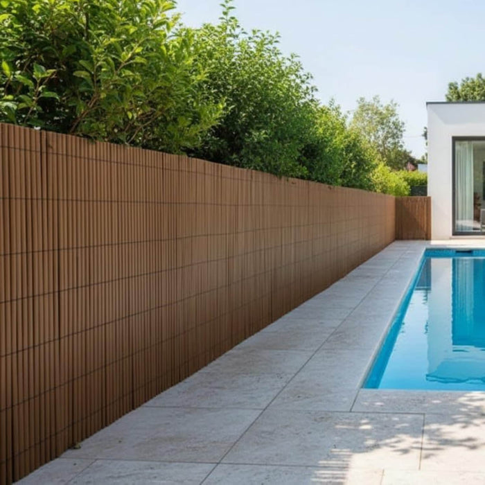 Cierre de terraza y jardín PVC café 1x3 m DDX066