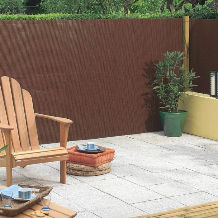 Cierre de terraza y jardín PVC café 1x3 m DDX066