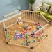 Corral portátil de madera hexagonal para niños 20JXP517