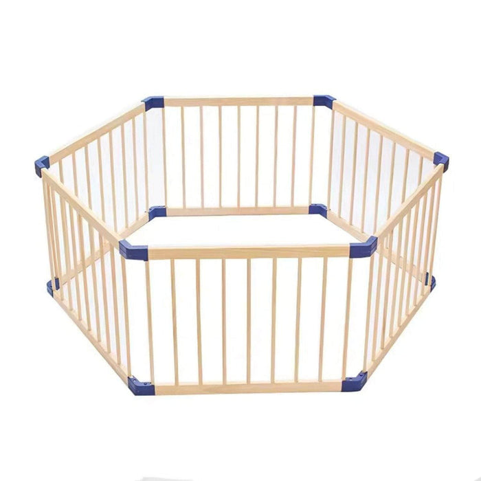 Corral portátil de madera hexagonal para niños 20JXP517