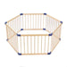 Corral portátil de madera hexagonal para niños 20JXP517