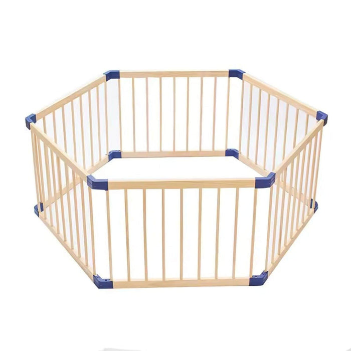 Corral portátil de madera hexagonal para niños 20JXP517