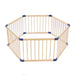 Corral portátil de madera hexagonal para niños 20JXP517