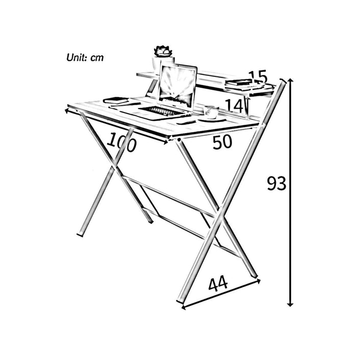 Escritorio plegable café 100x50 cm 20HXP305-CAFE