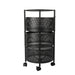 Estante giratorio multifuncional de 3 niveles metal negro 22JTJ3418