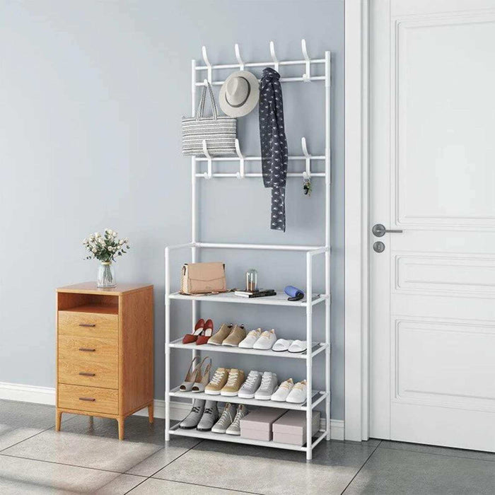 Estante multifuncional perchero zapatero organizador de ropa CDX699