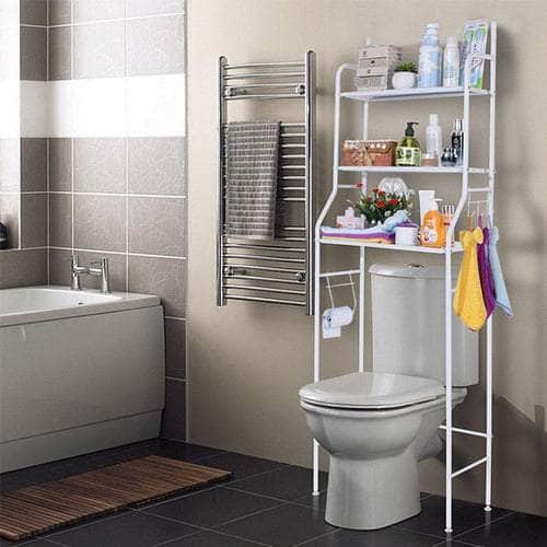 Estante organizador de baño metal 3 niveles 153x48x25 cm 20JXP310-BL