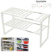 Estante organizador de cocina ajustable de 2 niveles Y172C-16