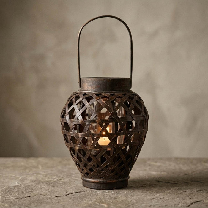 Farol Decorativo de Fibra Tejida Indi 2018060800735
