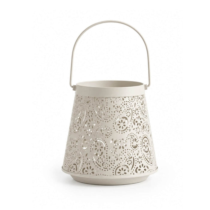 Farol portavelas de metal blanco 2017082200820