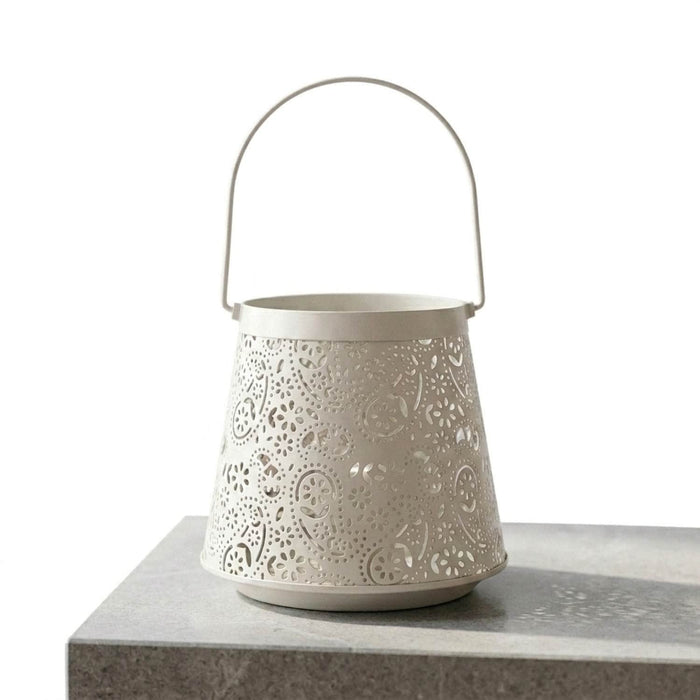 Farol portavelas de metal blanco 2017082200820