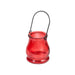 Farol  portavelas de vidrio rojo Y1523-4ROJO