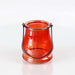 Farol  portavelas de vidrio rojo Y1523-4ROJO