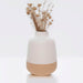 Florero de cerámica 20 cm blanco/beige ADT1092