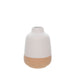 Florero de cerámica 20 cm blanco/beige ADT1092