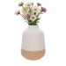 Florero de cerámica 20 cm blanco/beige ADT1092