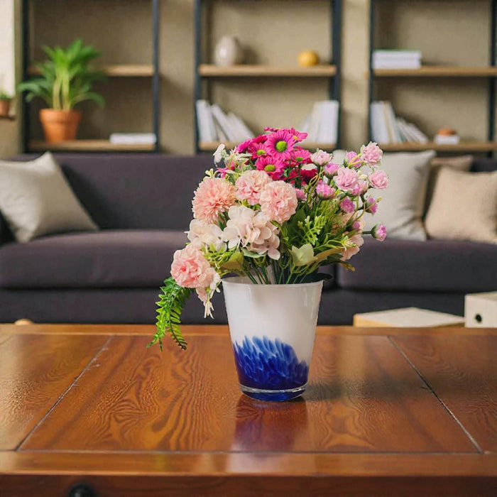 Florero de vidrio fabricado en polonia 16 cm cobalto 1605794927420