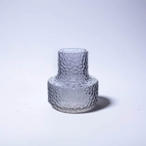 Florero de vidrio gris 18 cm BCT8432