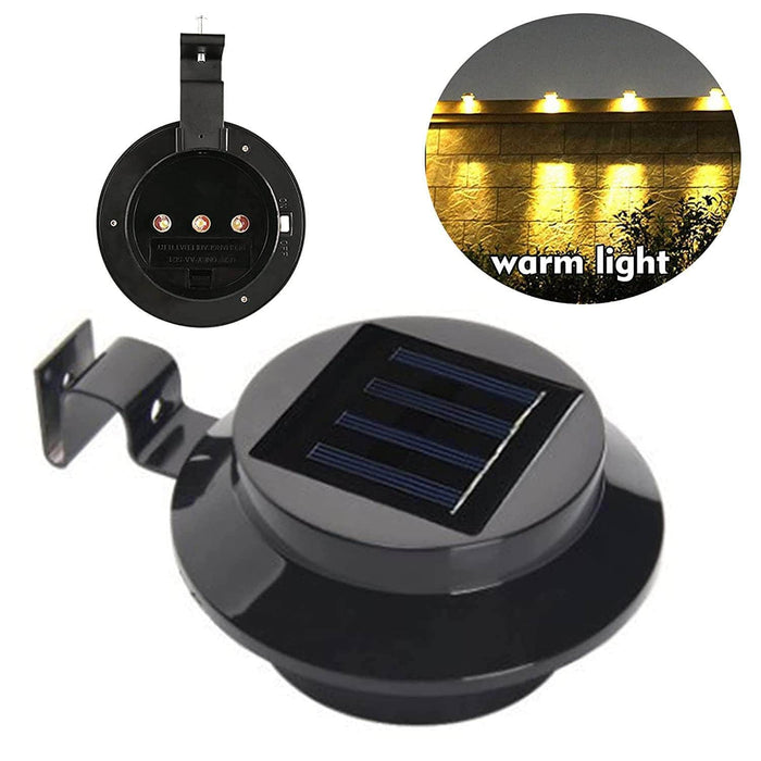 Foco led redondo con panel solar 1.2v negro 21JXP645