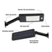Foco led solar para exteriores con control remoto - negro PXP719Negro