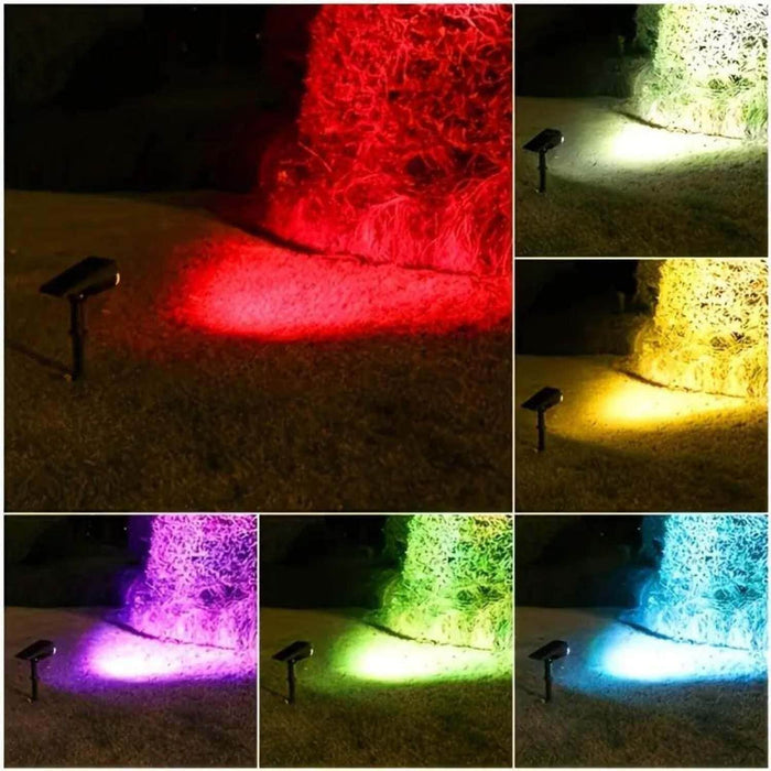 Foco led solar para jardín luz colores BDX2448