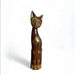 Gato madera artesanal  60 cm café oscuro DALX044A