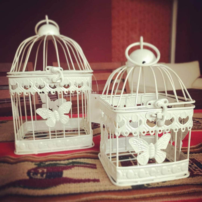 Jaula metal cuadrada mariposa 18 cm 2082003252325